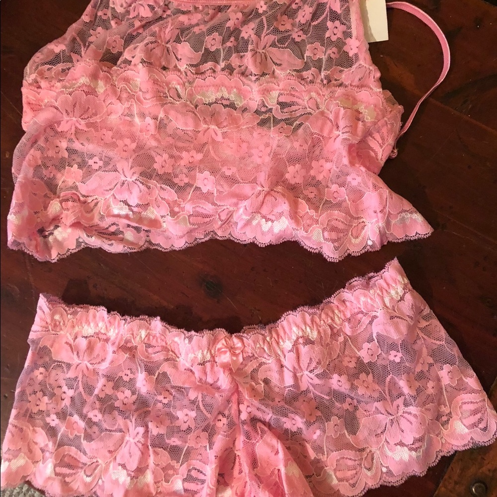 Pink top and panty set